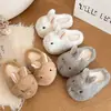 Lindas Pantuflas de Algodón de Peluche de Conejo para Mujer, Calientes para Otoño e Invierno, Pantuflas de Exterior de Suela Gruesa, Medias Pantuflas Cerradas Peludas