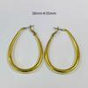 Nuevos aretes huecos de gota de agua aretes embrión de latón diy joyería de moda de alta gama europea y americana