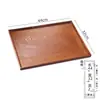 Bandeja de Madera Nueva para Sala de Estar, Bandeja de Té con Bordes Biselados, Plato Rectangular Largo de Madera para Hotel