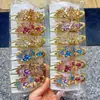 Pinza de resorte de estilo coreano de lujo ligero, moda, súper brillante, circonita, accesorio para el cabello popular en internet, pasador, pinza grande de strass para coleta