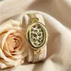 Stock Disponible Reloj Ovalado para Mujer, Cuarzo Pulsera de Moda, Uso Diario Casual, Ligero y Cómodo, Reloj para Mujer Transfronterizo