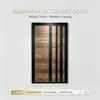 Puerta de Entrada de Aleación de Aluminio para el Hogar Diseño Moderno Antirrobo Insonorizada Duradera Tamaño Personalizable Puerta de Entrada