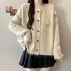 Nuevo Suéter de Punto Floral de Cuello Redondo de Manga Larga Estilo Suave Primavera y Otoño para Mujer, Cárdigan de Punto Suave Versátil Vintage, Top de Moda