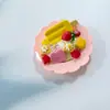 Adesivos de Geladeira de Resina de Comida Simulada Fruta Leite de Coco Refrescante de Hainan Pão Sorvete Adesivos Magnéticos Decoração de Móveis
