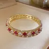Pulsera Abierta de Circonita Incrustada con Diamantes, Pulsera de Lujo Ligero y de Alta Gama, Diseño de Nicho, Joyería de Mano Simple, Moderna y Versátil para Mujeres al por Mayor