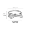 Anillo de Corazón con Moño Hueco de Moda, Chapado en Oro Real de 18K, Anillo de Acero Inoxidable, Joyería de Mano a Juego para Parejas