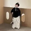 Conjunto Infantil 2026 Otoño Nuevo Estilo Coreano Ropa de Otoño para Niños Sudadera con Capucha y Media Cremallera Cuello Alto Conjunto de Dos Piezas para Bebé