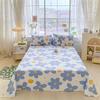 Sábana de Algodón Estilo Ins de Una Pieza 100% Algodón Edredón Estampado de Dibujos Animados Dormitorio de Estudiantes Juego de Cama de Tres Piezas