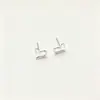 Aretes de corazón de plata pura s999 para mujer, simples, exquisitos, compactos, lindos aretes abiertos, aretes de plata elegantes y modernos