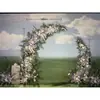 Nuevos Accesorios de Boda Arco de Puerta de Cuerno de Hierro Forjado Decoración de Escenario para Área de Bienvenida de Bodas al Aire Libre Metabo