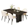 Mesa de comedor rectangular minimalista y juego de sillas, adecuado para apartamentos pequeños, moderno, simple y lujoso, una opción popular para el comedor del hogar