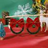 Aretes europeos y americanos transfronterizos de alta gama, aretes de corona de color de lazo de árbol de Navidad, aretes de campana, aretes de serie navideña