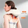 Massageador de ombro e pescoço com aquecimento para músculos oblíquos transfronteiriços, apresentando um design de massagem manual semelhante ao humano, com amassamento e capacidades de massagem multifuncional no pescoço e nos ombros