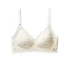 Ventas Directas de Fábrica Venta Caliente Transfronteriza Ropa Interior Ultra Delgada de Camelia, Sujetador Ligero y Suave con Estampado Floral de Leopardo Anti-Caída para Verano