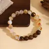 Pulseira de Contas Olho de Tigre de Cristal Natural Novo Estilo Chinês Tendência Nacional Versátil Joia de Luxo Leve Atacado para Mulheres