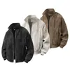 Otoño 2026 Nuevo Chaqueta Abrigo Casual para Hombre con Teñido Anudado de Piel Sintética Top para Hombre