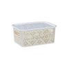 Cesta de Armazenamento de Mesa Oca para Cozinha Direto da Fábrica Cesta de Armazenamento com Tampa Caixa de Armazenamento de Roupas Caixa de Armazenamento Cesta de Plástico Yi