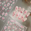 Pegatinas para Uñas Tensor Rosa Dulce Rosa Kx487 Estilo Pastoral Suave Rosa Floral Pegatinas para Uñas