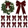 Decoración de Lazo de Terciopelo Transfronterizo Adornos Colgantes para Árbol de Navidad y Corona Decoraciones para Envoltura de Regalos Decoraciones para Fiesta Navideña, Bodas, Interiores y Exteriores