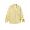 Camisa de Ramio para Mujer, Manga Larga, Estilo Relajado, Pantalones Falda de Tencel, Conjunto de Dos Piezas Moderno y Adelgazante J402