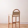 Bancos de Madera Maciza para Uso en Casa, Sillas para Isla de Comedor, Bancos de Barra Estilo Wabi-Sabi, Sillas de Respaldo Alto para Casas de Huéspedes, Sillas de Recepción para Mostrador