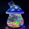 Parque celebridad de internet luminoso botella de pez pequeño puesto de mercado nocturno puede pescar juguete para niños pecera de tortuga plástico transparente caja portátil