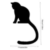 Diversión Transfronteriza Cola de Gato Negro Gancho de Equilibrio Decoración del Hogar Artesanías de Madera Almacenamiento de Llaves Objetos Ligeros