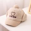 Gorra con visera para niños gorra de béisbol de invierno sombrero para bebé protección para las orejas sombrero cálido moda coreana para niña de 2 a 6 años sombrero para niños