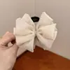 Presilha de Cabelo de Rede de Alta Qualidade com Laço para Mulheres com Cabelo Fino, Elegante Presilha para Meio Preso, Acessório de Cabelo Tipo Garra de Tubarão