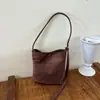 Bolso cruzado de gamuza retro versátil, simple y elegante, adecuado para ir al trabajo, estilo bolso cubo, moda coreana, bolso de axila de moda