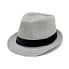 Suministros del Fabricante Sombreros de Jazz Versátiles, Fedoras de Color Sólido Estilo Británico, Sombreros de Paja de Papel Personalizados para Hombre y Mujer con Ala Enrollada Estilo Pareja