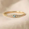 Anillo apilable de plata pura S925 Art Source, personalizado con incrustaciones de diamantes, anillo de estilo vintage Ins moderno y elegante, versátil para mujer