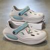 Sapatos de Verão com Furos Vazados para Homens, Sapatos de Praia Impermeáveis e Leves, Sandálias de Coco Respiráveis com Solado Macio para Jovens