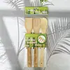 Espátula de Bambu para Panelas Antiaderentes, Espátula de Cozinha, Colher de Arroz, Espátula de Bambu Não Pintada, Conjunto de Espátulas de Bambu com Cabo Longo, Utensílios de Cozinha