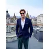 Comercio Exterior Transfronterizo Venta al por Mayor de Trajes para Hombre, Trajes de Solapa Sencilla de Negocios Casual de Moda para Hombre, Blazers Europeos y Americanos de Corte Ajustado