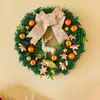 Adornos navideños, corona navideña, adornos colgantes para puerta, colgante de ratán, diseño de escena de hotel y centro comercial, árbol de Navidad