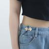 Hebilla de cintura de trébol de cuatro hojas, hebilla desmontable, costura sin clavos, botón de cintura, jeans, cintura grande, cambio pequeño, artefacto adelgazante de cintura