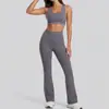 Conjunto de Yoga de Color Bloque con Líneas de Cintura Alta y Levantamiento de Glúteos Transfronterizo Ropa Deportiva Fitness para Mujer Ajustado Elástico Adelgazante Conjunto de Dos Piezas