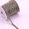 Nueva Cadena de Garras de Diamante Multicolor de Tres Filas Cadena de Pedrería Densa Galvanizada Cadena de Pedrería Versátil Cadena de Pedrería Cosida a Mano para Bricolaje Joyería