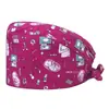 Aliexpress Produto Novo Touca de Enfermeira Hospital Odontológico Desenho Animado Estampado Touca Cirúrgica Absorvente de Suor Respirável Unissex Chapéu de Trabalho