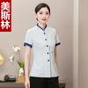 Ropa de trabajo de limpieza para propiedad de hotel de manga corta para mujer de verano para habitación de hotel club hospital limpiador tía ropa de limpieza