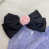 Pinza para el pelo con lazo de flor para niña Pinza para flequillo de estilo Chanel elegante de alta gama para mujer Diseño versátil Pinza lateral