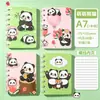 Cuaderno de espiral abatible A7, mini y lindo, cuaderno portátil de bolsillo para estudiantes, diseño de caricatura, cuaderno de alta calidad, al por mayor