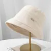 Sombrero de Cubo Nuevo de Rayas Diagonales con Ala Enrollada para Otoño e Invierno para Hombres y Mujeres Protección Solar para el Rostro al Aire Libre Sombrero de Sol