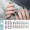 Unhas Usáveis Pré-Fabricadas no Atacado, Unhas Usáveis Simples de Banda Completa com um Toque de Luxo, Coleção de Adesivos para Unhas Clareadores