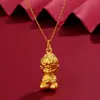 Prata Pura 999 Novo Estilo Chinês Bússola dos Oito Tesouros Cabaça de Guanyin Colar de Guanyin Novo Modelo Popular Colar do Ano Zodiacal Presente
