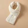 Bufanda 100% Cachemira Pura para Mujer Moda de Invierno Cálida Versátil Versión Coreana Protección Engrosada para el Cuello Bufanda Pequeña de Punto Color Sólido