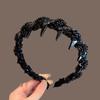 Diadema de Princesa Parisina de Doble Capa 2025 Nueva Diadema Prensada de Lujo Ligero Temperamento Pequeño Aroma Paquete de Cabello Envolvente Diadema