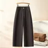 Pantalones pantalones de pierna ancha pantalones casuales de cintura alta holgados largos adelgazantes versátiles ropa de mujer pantalones casuales de pierna recta talla grande caída