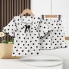 Pijamas de Verano para Niñas Coreanas Estilo Occidental de Burbujas Estilo Princesa de Burbujas Manga Corta para Niños Ropa de Casa para Niños al Por Mayor